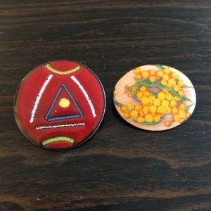 Set of 2 Artsy Brooches